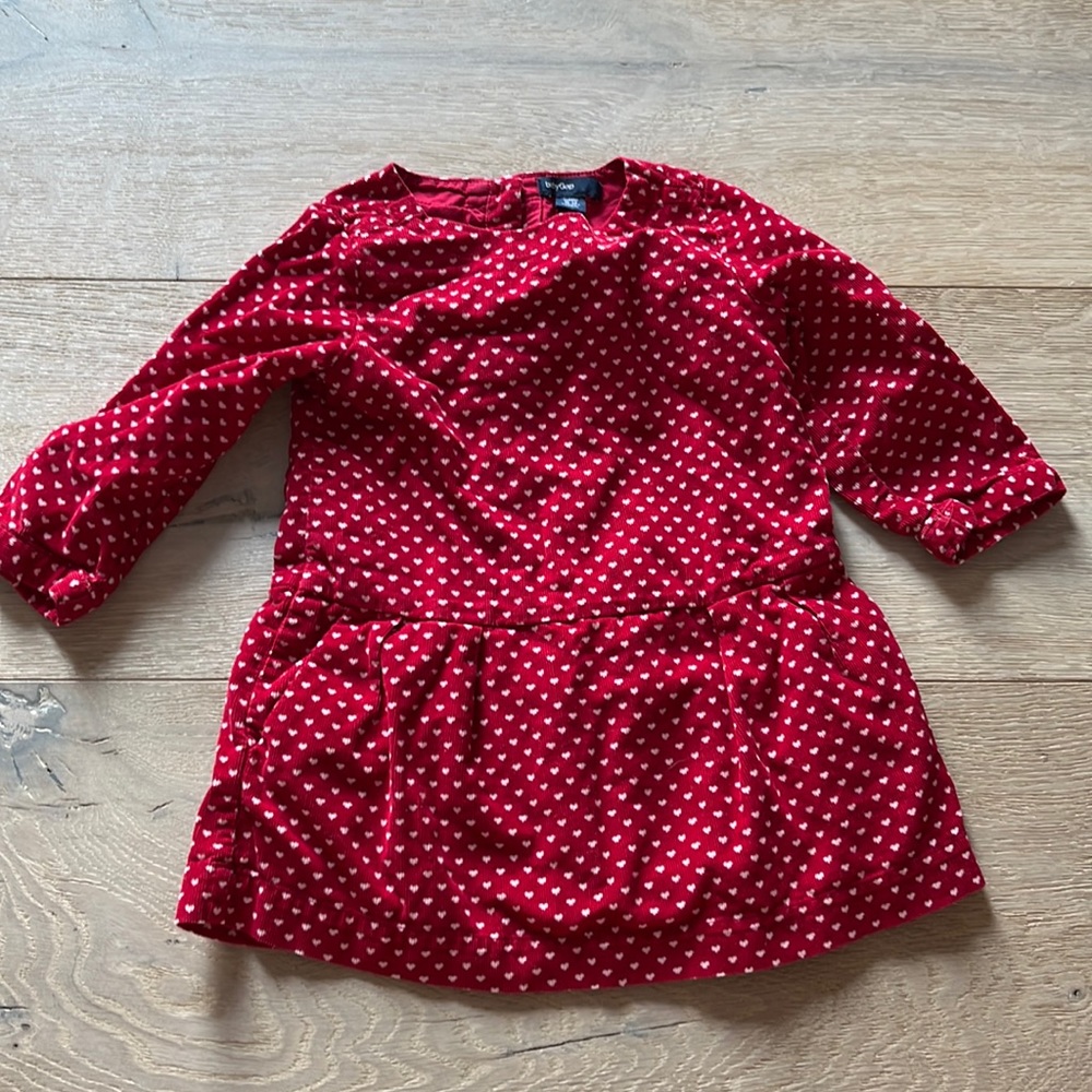 Baby Gap heart Corduroy Dress 18-24 month